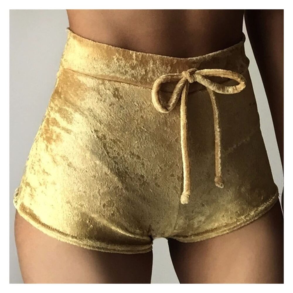 ZZSRJ M-XL Women's Drawstring Shorts Plus Size Casual High Waist Winter Sexy Ski